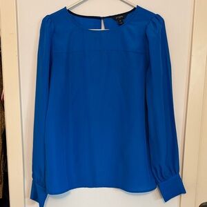 J. Crew Royal Blue Long Sleeve Blouse
